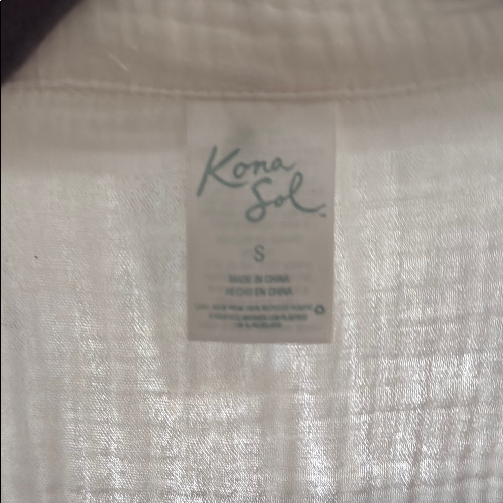 Kona Sol White Lightweight Shirt  Relaxed Fit - Picture 2 of 6